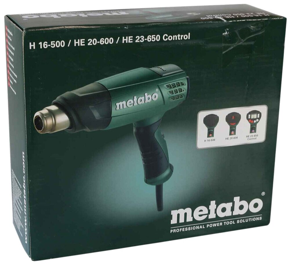 Строительный фен Metabo H 16-500, 1600 Вт темно-зеленый - фотография № 7