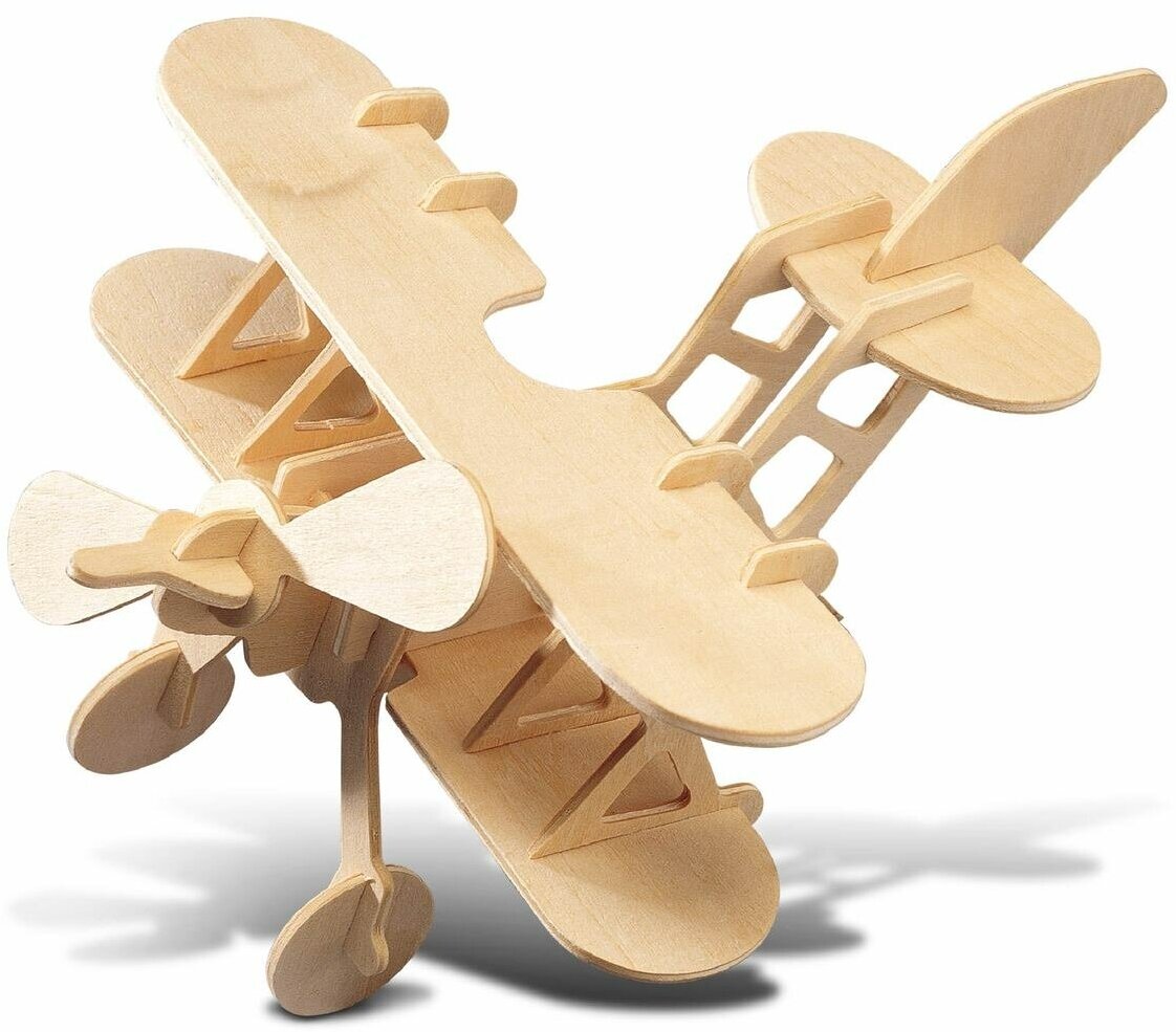 Сборная деревянная модель Wooden Toys Аэроплан - фото №6