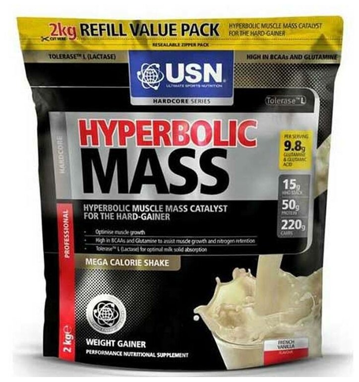 USN Hyperbolic Mass French Vanilla гиперболик масс ОЛЛ-ИН-УАН со вкусом французской ванили, 2 кг