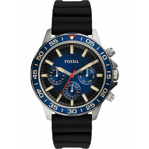 Наручные часы FOSSIL, серебряный, синий наручные часы fossil fs5325 синий серебряный