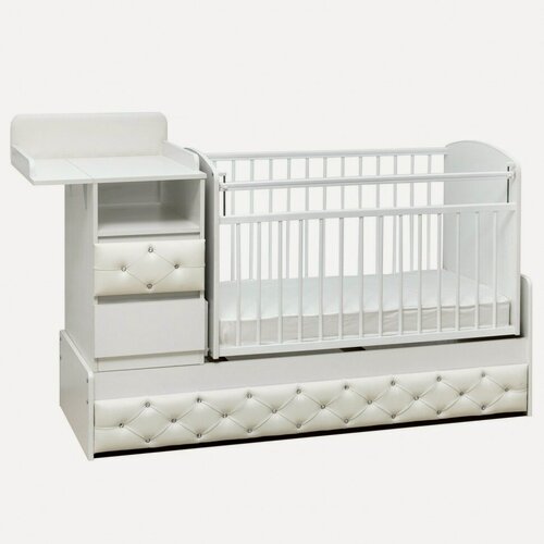 Изображение товара Кровать-трансформер маятник Островок уюта Дива Белый Размеры: Высота 1020мм Глубина 600мм Ширина 1700мм