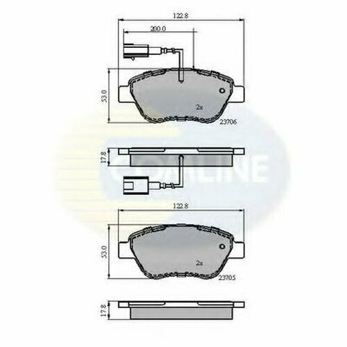 Комплект передних тормозных колодок Comline CBP12047