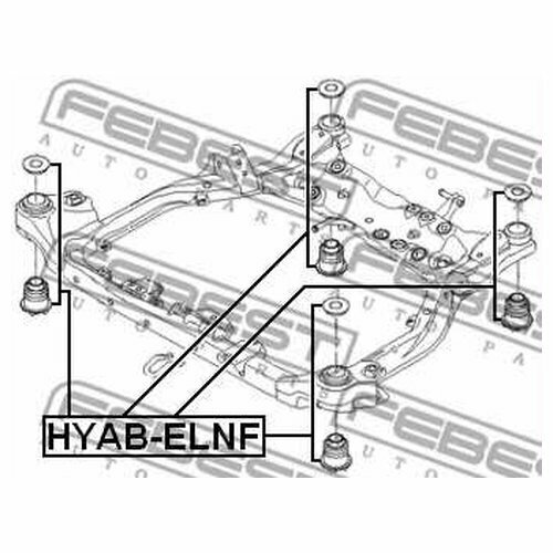 Сайлентблок задней балки Febest HYABELNF для Hyundai Elantra, i30; Kia Ceed