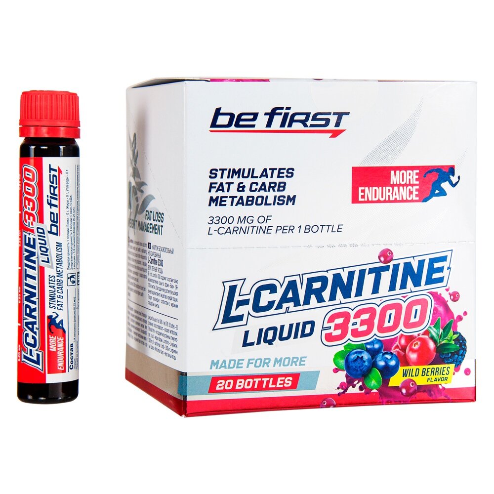 L-Carnitine 3300 Liquid, 20 ампул * 25 мл, Barberry / Барбарис