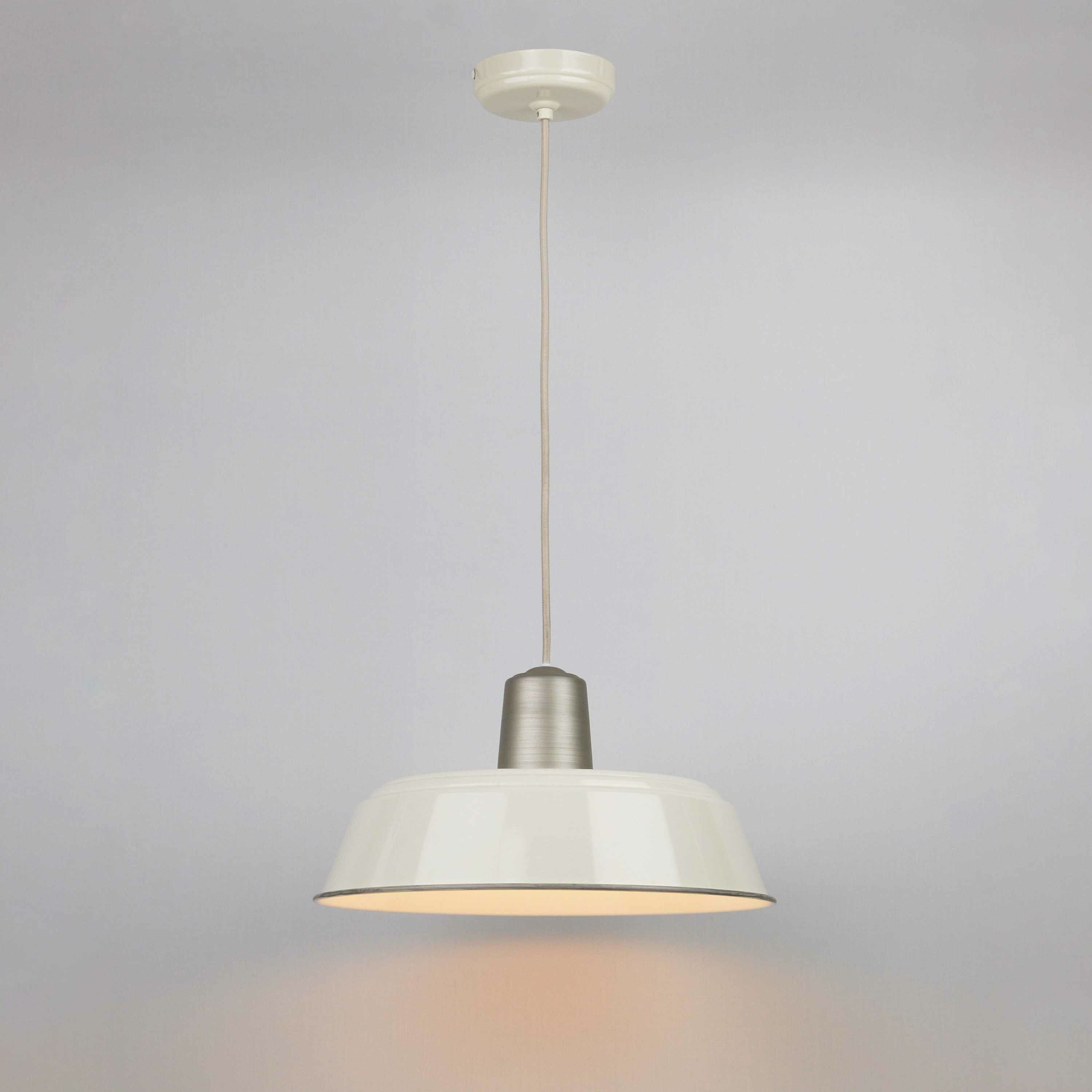 фото Подвесной светильник Inspire Milky E27x1 ? 38 см металл, цвет кремовый