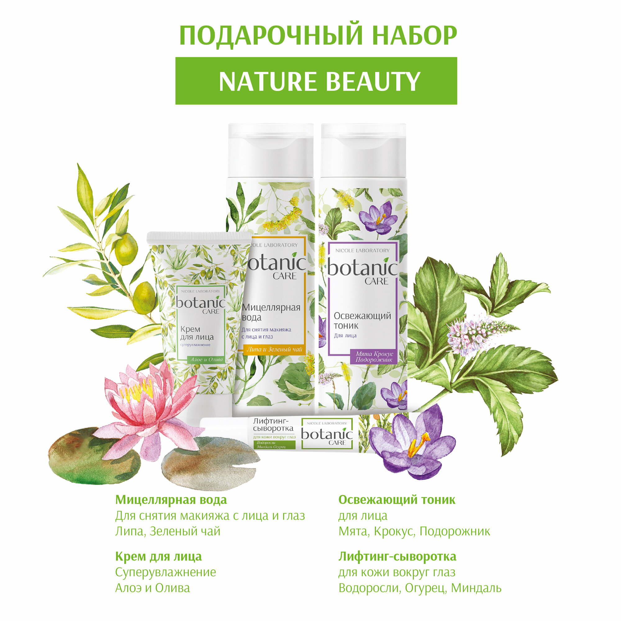 Подарочный набор botanic CARE для ухода за кожей лица