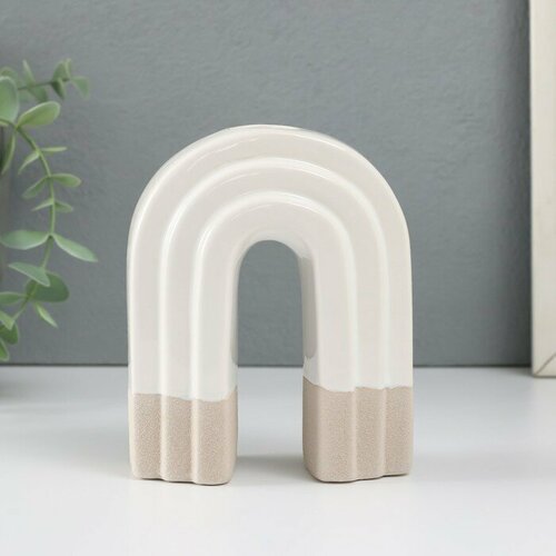 SUI Подсвечник керамика на 1 свечу Скара песочно-белый 102х6х128 см 1192₽