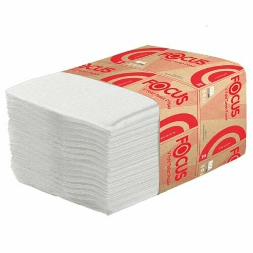 FOCUS бумага туалетная Premium V-сложения 23*10,8см 250 листов 2сл 30 упаковок в коробке