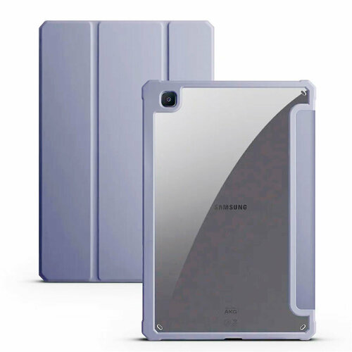 Чехол для планшета Samsung Galaxy Tab S6 Lite 2024, 2022, 2020 10.4 дюйма (P610, P613, P615, P619, P620, P625), микрофибра, держатель для стилуса, дымчато-фиолетовый