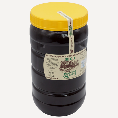 Изображение товара Мёд натуральный Башкирский гречишный "Башкирская медовня" 3000 гр пластик