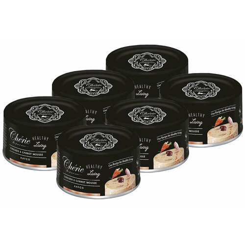 PETTRIC CHERIE HEALTHY LIVING CHICKEN & CARROT MOUSSE для взр кош мусс с курицей и морковью бан 80гр 80 гр х 6 шт