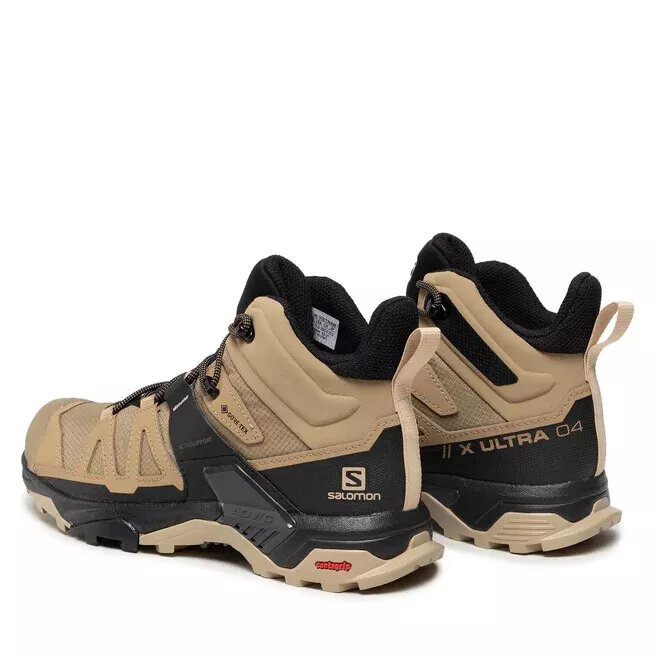 Ботинки хайкеры Salomon X ULTRA 4 MID GOR-TEX, размер UK 11; EUR 46; USA 11,5; 29,5 см (примерно на российский 44,5*), kelp/black/safari — фото 1