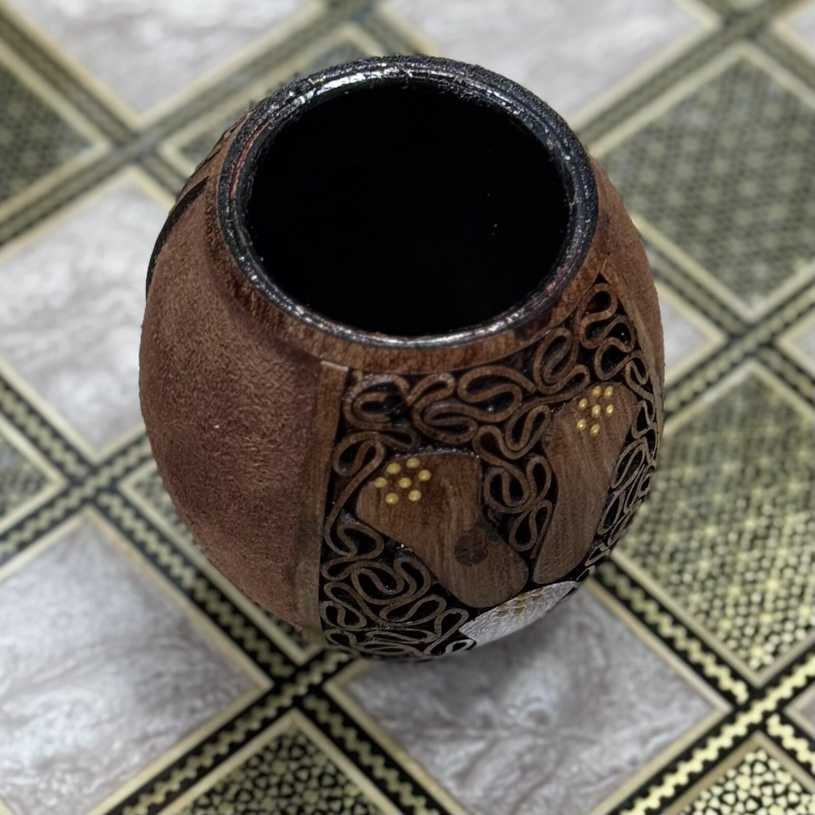 Пенал Персидский базар, для карандашей/ручек, каркасный, кожа/текстиль, розовый — фото 1