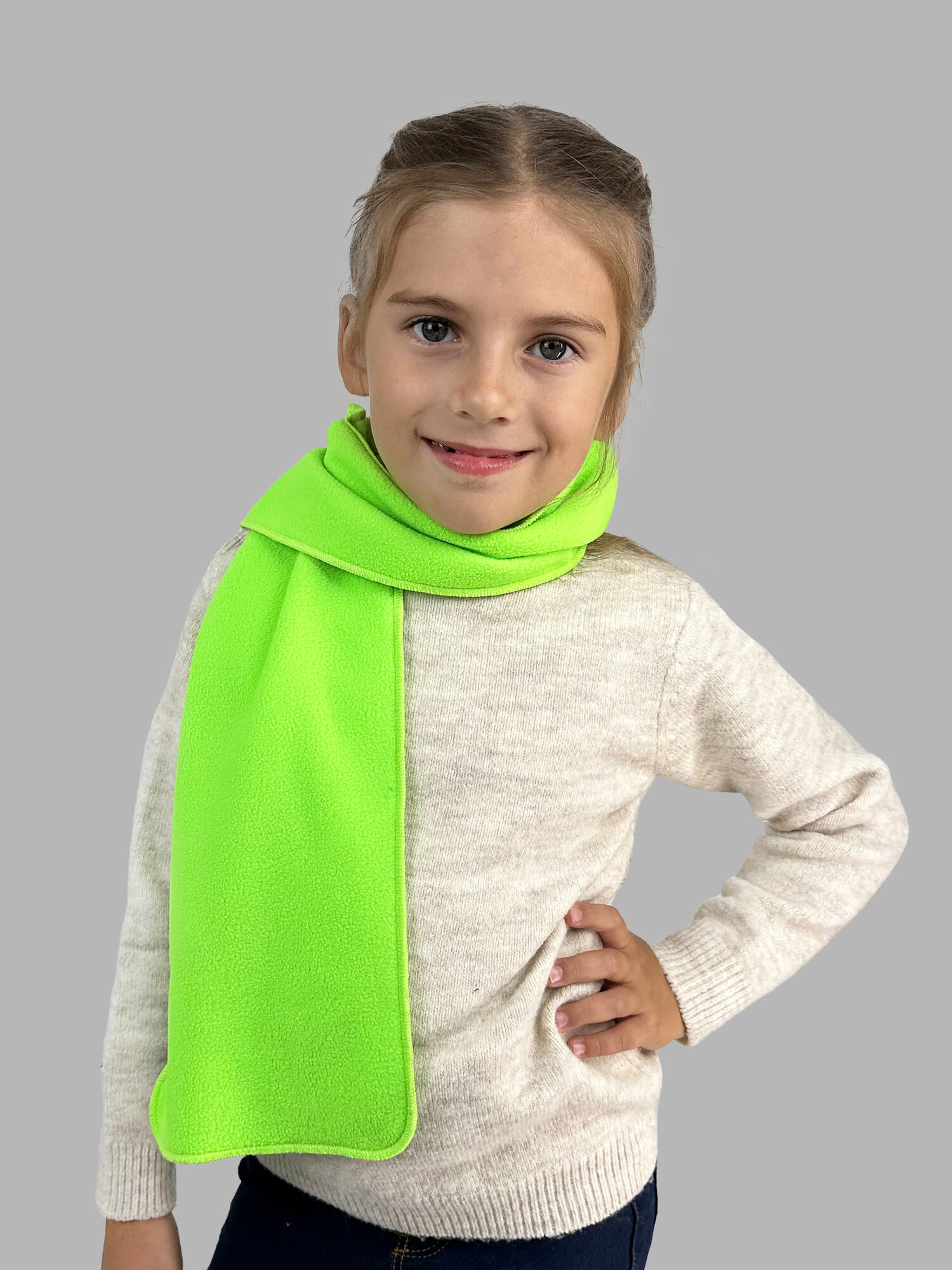 Шарф Body Pillow для детей,120х19 см, лайм — фото 1