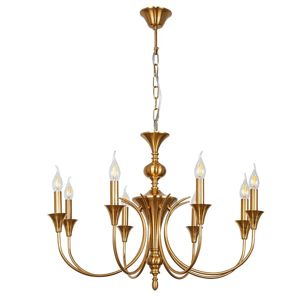 Подвесная люстра Arte Lamp COLLINETTA A4094LM-8PB E14 320 Вт металл медный