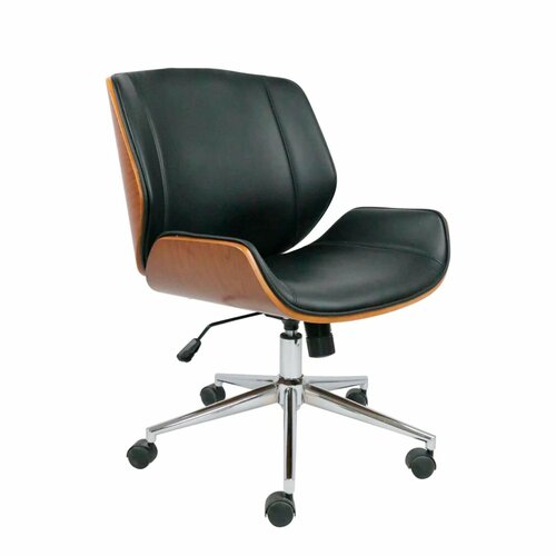 HESBY Кресло офисное Luminary Enchantment для руководителя с эргономичным сиденьем, обивка из черной экокожи