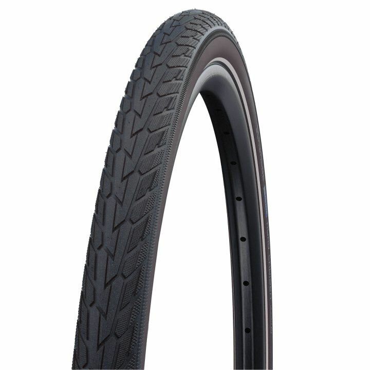 Велопокрышка 28x1.60 SCHWALBE ROAD CRUISER, антипрокольная K-Guard, черно-бежевая