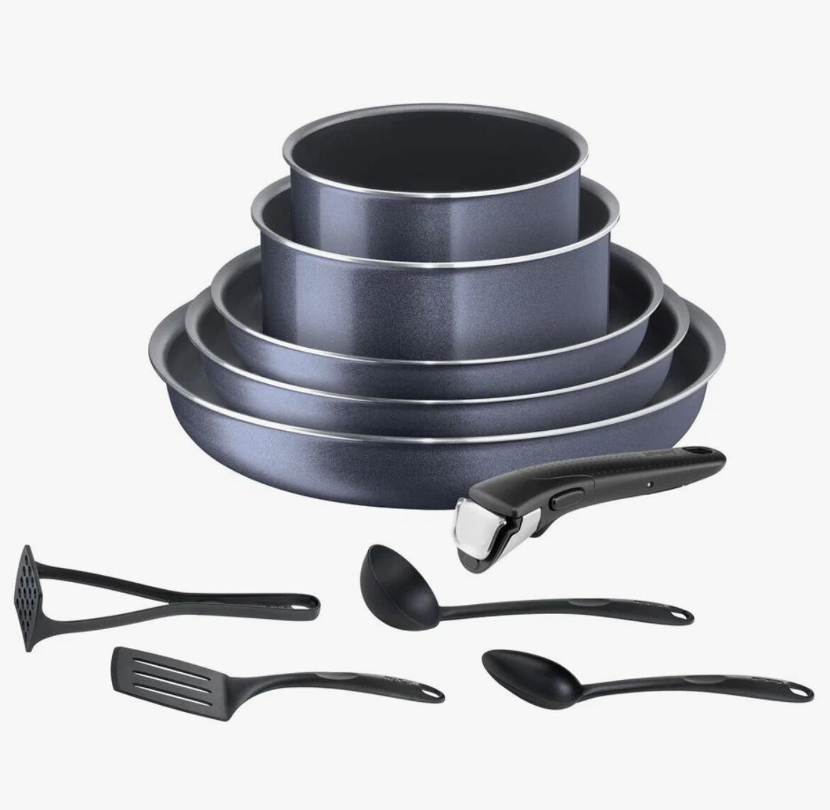 Набор посуды Tefal Ingenio Twinkle 04180860 10 пр. серый 10 шт.