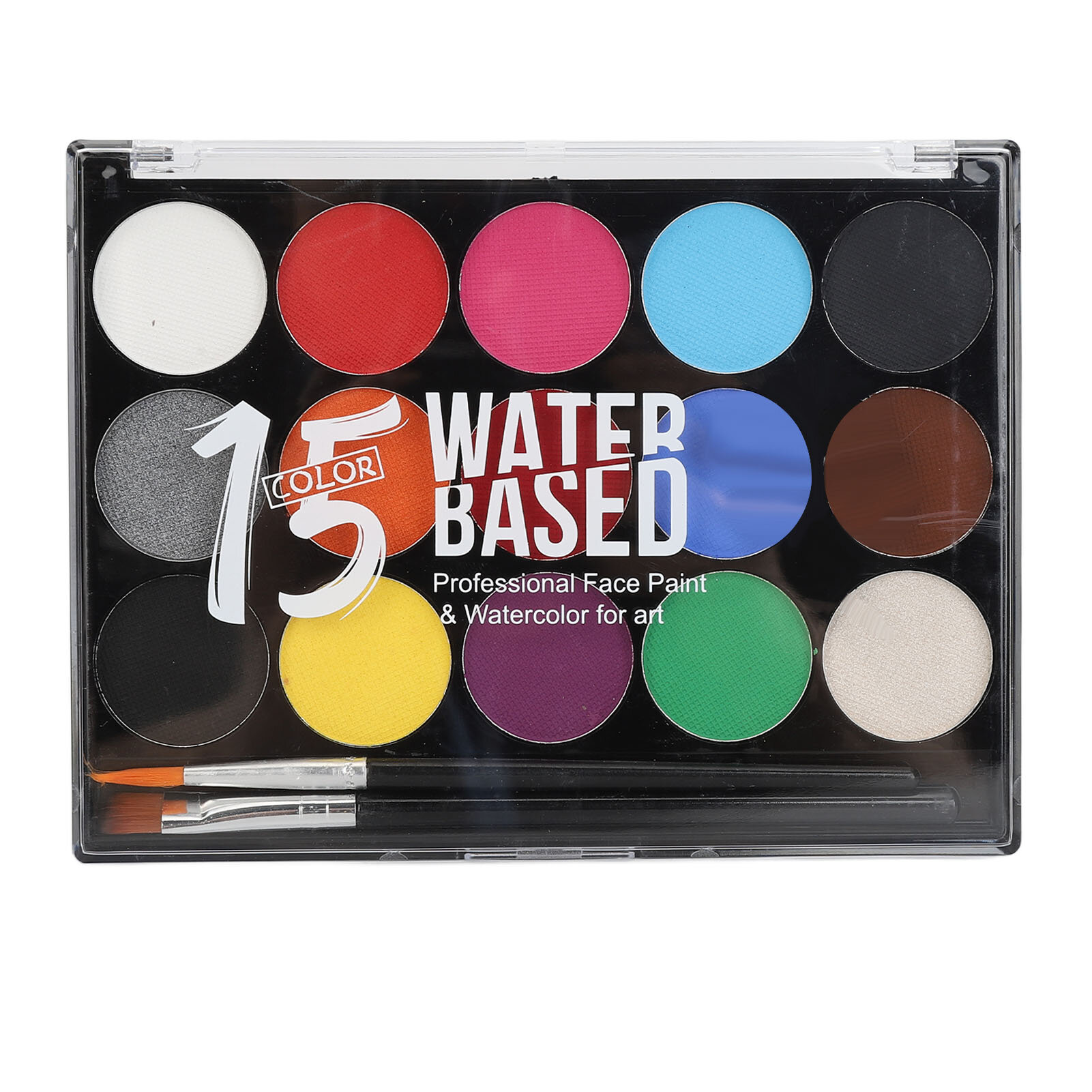Детский набор красок для лица, 15 цветов, водорастворимая палитра для боди-арта, смываемая косметика для косплея, вечеринок и Хэллоуина, 30 г, тип А.
