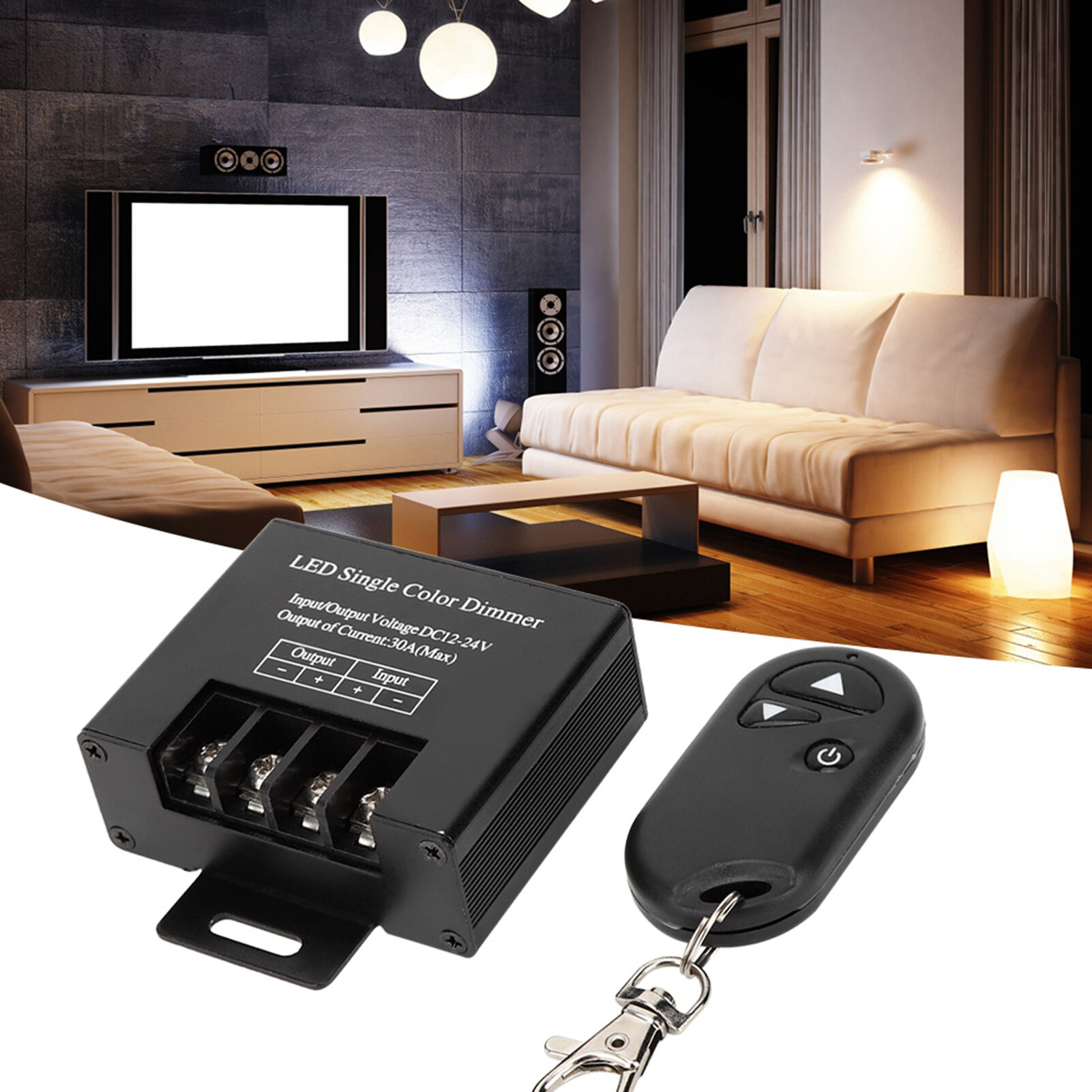 Беспроводной диммер с пультом управления 30A 720W для света с 3 клавишами DC12-24V