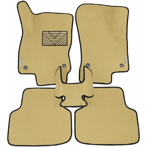 Автомобильные коврики EVA для SKODA OCTAVIA (IV) (A8) / Шкода Октавия 4 (А8) / 2019-2021 + подпятник + 2 логотипа