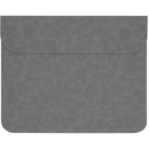 Чехол для MacBook Air 13.6 2022 - 2024 / Pro 14 2021 - 2024 Leather Eco Case Grey