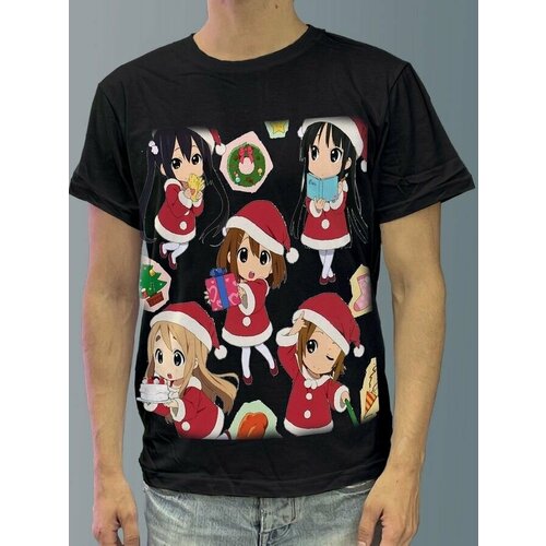 фото Футболка мужская черная из хлопка с dtf рисунком новый год - 2028 будь на стиле