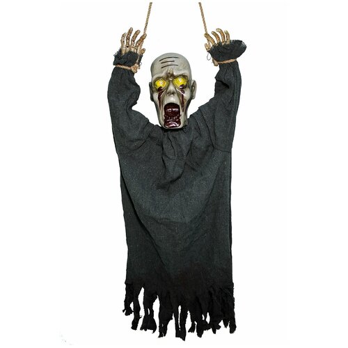 Декор подвесной Зомби Франкенштейна интерактивный темно-серый