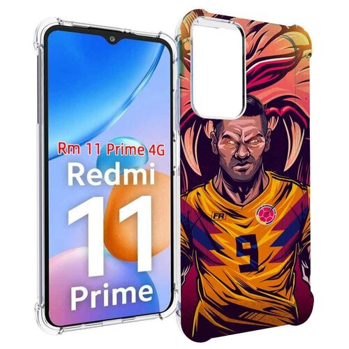 Чехол MyPads парень-тигр-красный для Xiaomi Redmi 11 Prime 4G задняя-панель-накладка-бампер чехол mypads тигр с гранями черно белый для xiaomi redmi 11 prime 4g задняя панель накладка бампер