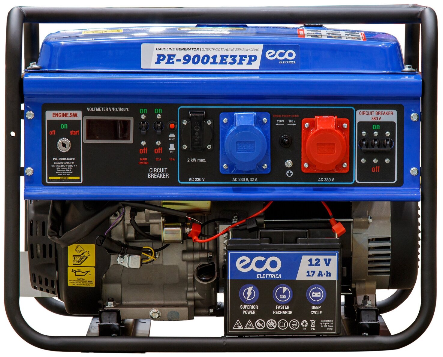 Генератор бензиновый ECO PE-9001E3FP - фотография № 3