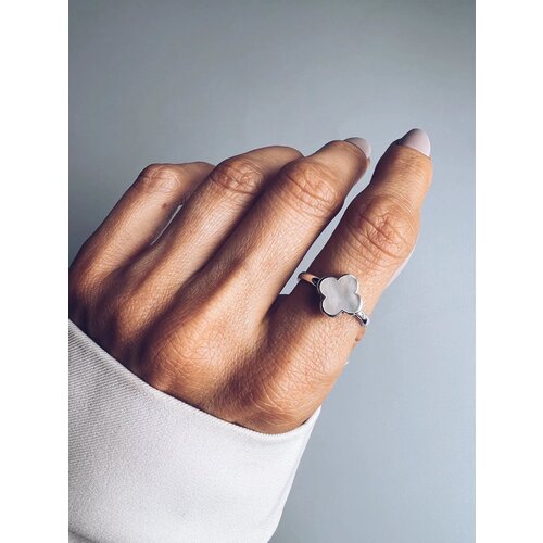 Кольцо ARME JEWELLERY, серебро, 925 проба, перламутр, размер 19.5, серебряный