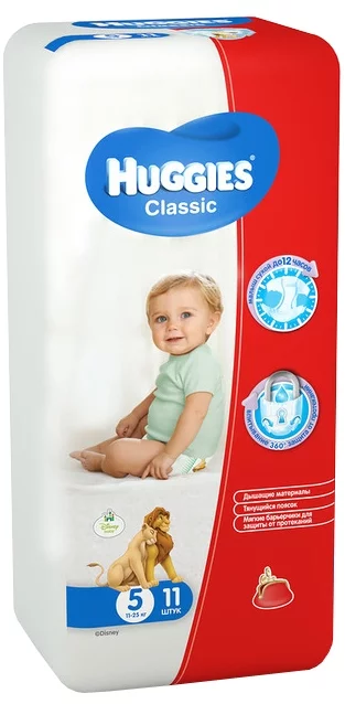 Huggies подгузники Classic 5 (11-25 кг)