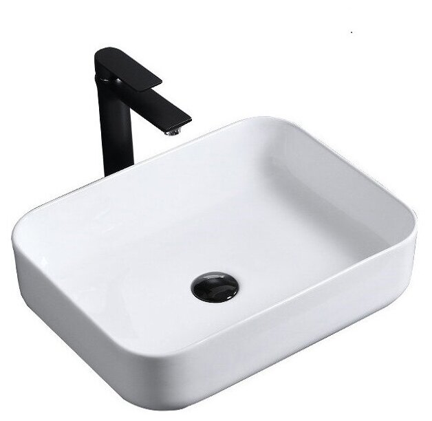 Раковина для ванной. Раковина накладная CeramaLux 9391 без перелива - фотография № 10