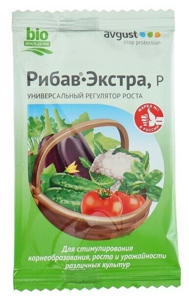 Регулятор роста природный Август, Рибав-Экстра, ампула в пакете, 1 мл/ по 3 шт