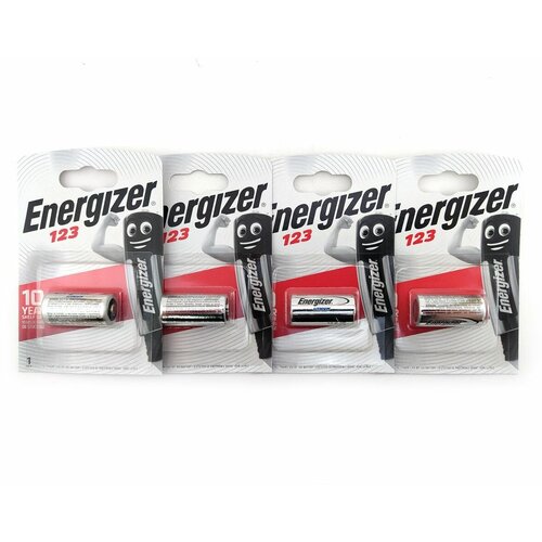 Батарейки (4шт) литиевые Energizer CR123 3В