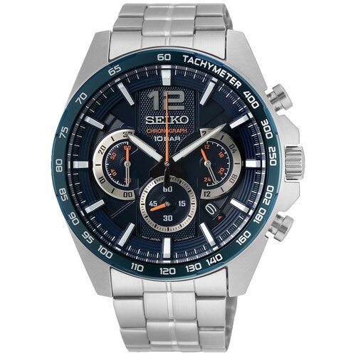 фото Наручные часы seiko ssb345p1, серебряный, синий