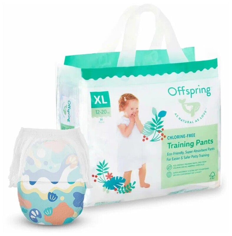 Offspring трусики-подгузники XL 12-20 кг 30 шт расцветка Море