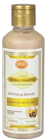 Khadi Herbal Shampoo REETHA & HONEY, Khadi India (Травяной шампунь-кондиционер ритха И МЁД, Кхади Индия), 210 мл.