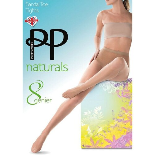 Колготки  Pretty Polly колготки с легким блеском naturals, 8 den, размер XL, бежевый