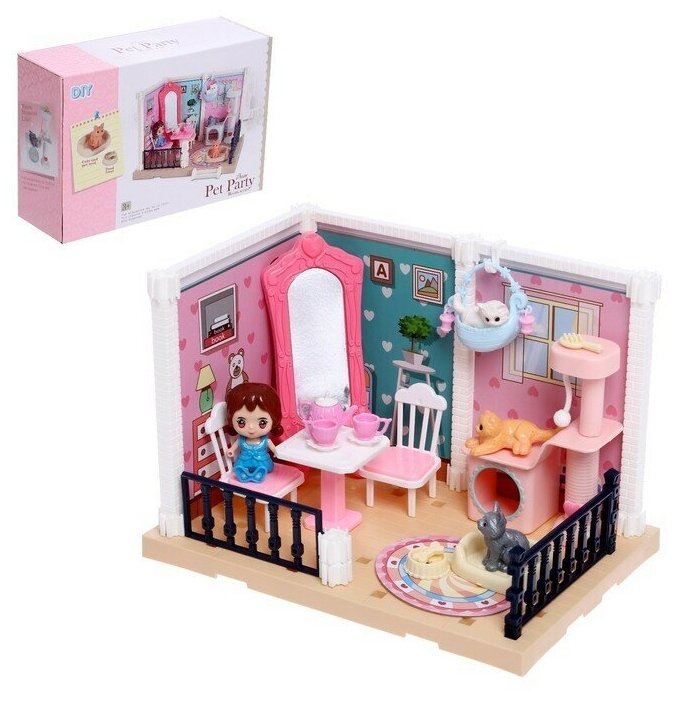 Игрушка Уютная комната с куклой, с аксессуарами