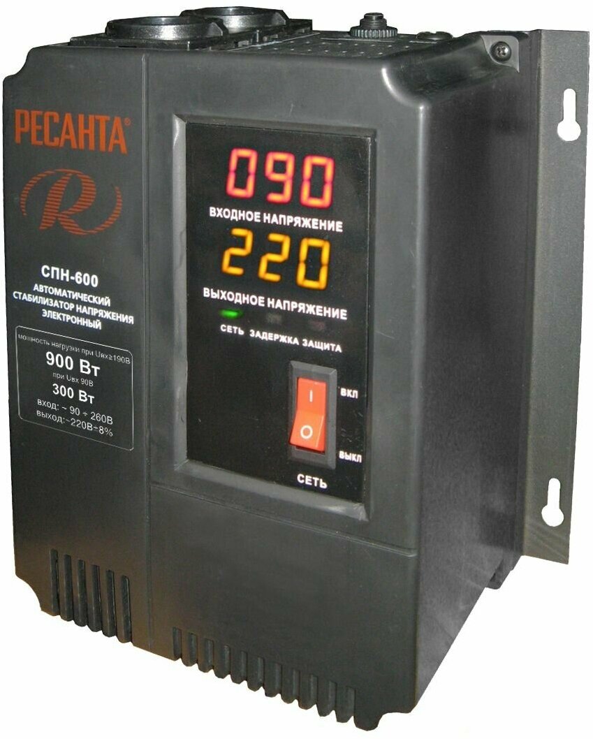 Стабилизатор напряжения однофазный РЕСАНТА СПН-600 (0.6 кВт)