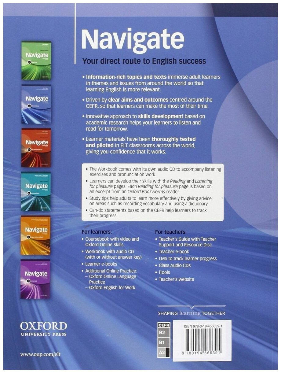 Navigate. A2 Elementary. Workbook without key + CD - фото №3