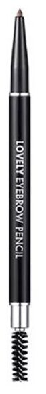 TONYMOLY LOVELY EYEBROW PENCIL 5-6 LATTE BROWN Карандаш для бровей 0.1г