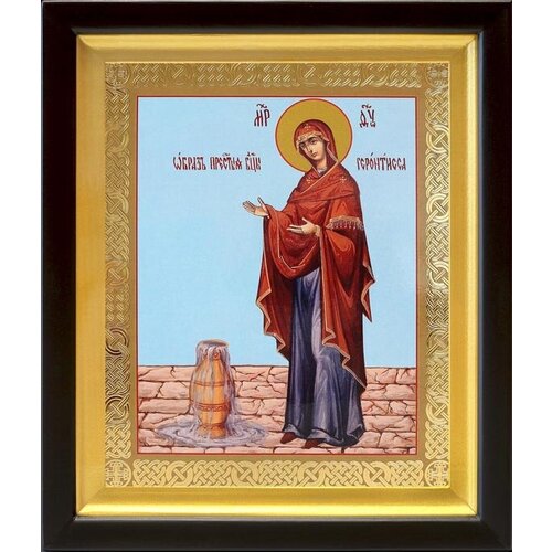 икона из селенита божией матери геронтисса Икона Божией Матери Геронтисса, киот 19*22,5 см