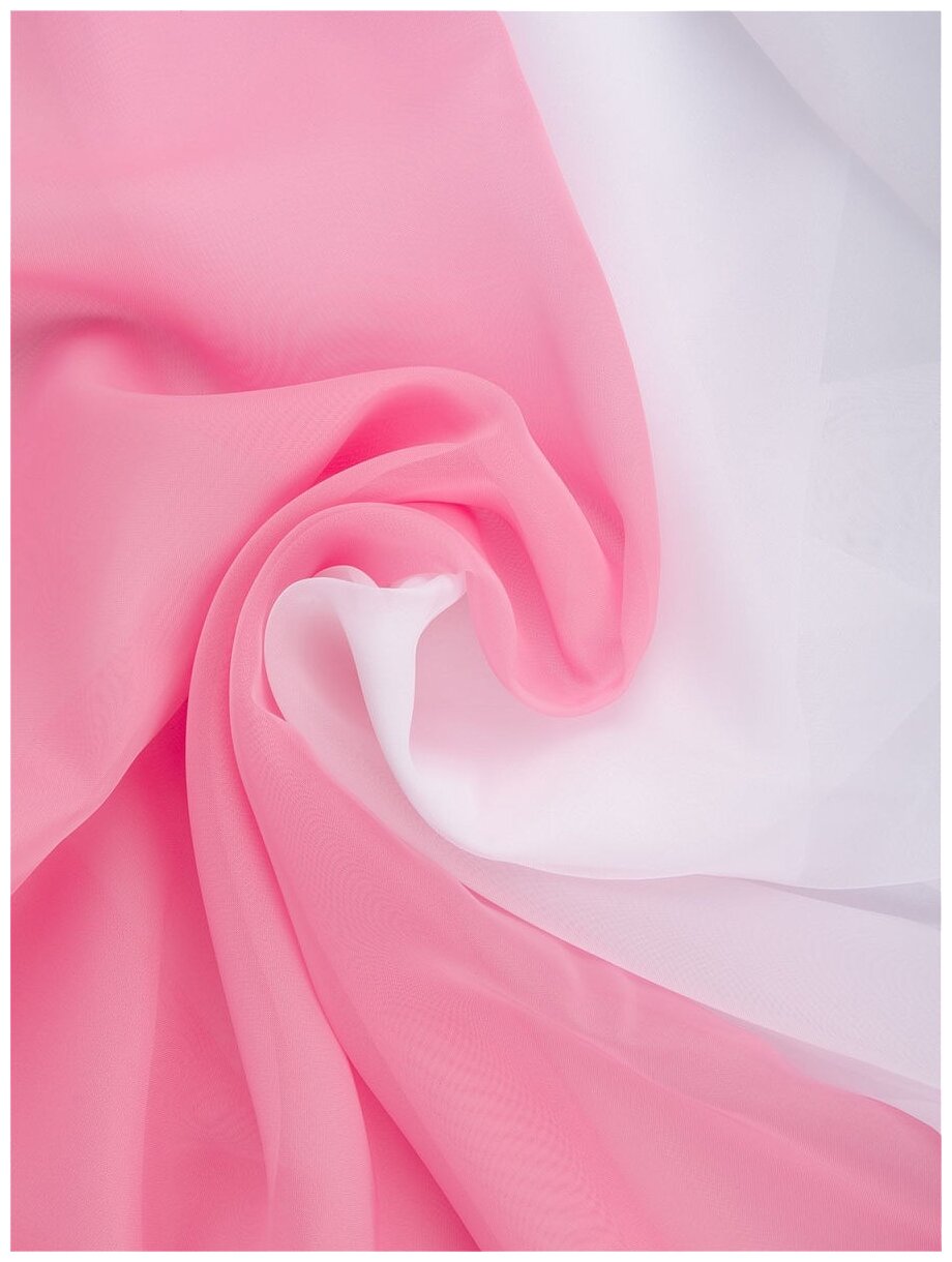 Штора Sola Сильвия на ленте, 400х180 см, 2 шт., розовый - фотография № 3