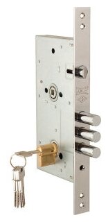 фото Kale Kilit Замок врезной цилиндровый с защёлкой 252/R, 5 кл.