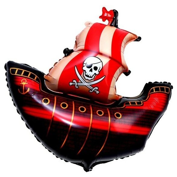 Шар фольгированный 30" «Пиратский корабль»(5 шт.)