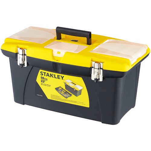 Ящик с органайзером STANLEY Jumbo 1-92-908, 30x56.2x31.4 см, 22'' , желтый/черный ящик stanley для инструмента jumbo22