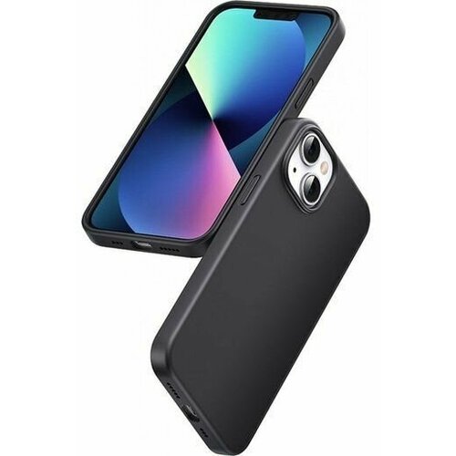 Защитный чехол силиконовый UGREEN LP626 (90920) Silky Silicone Protective Case для iPhone 14 6.7-дюйма. Цвет: черный