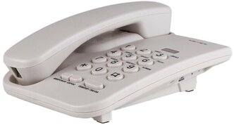 Проводной телефон teXet ТХ-212, повторный набор, светло-серый